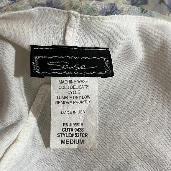 Vintage Sense Ditsy Floral Y2K Fairy V Neck Midi Dress Size M Cottage Prairie - Picture 4 of 6